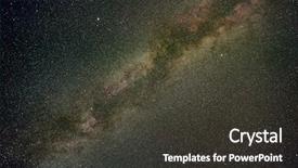  Presentation with night stars - Colorful PPT layouts enhanced with deep space - milky way stars in summer backdrop and a dark gray colored foreground