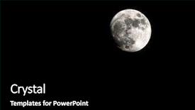  Presentation with night sky moon - Cool new presentation theme with deep space - moon in the black night backdrop and a black colored foreground
