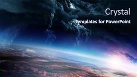  Presentation with deep - Slide set featuring deep-space-beauty-planet-orbit background and a navy blue colored foreground