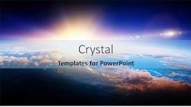  Presentation with deep - Cool new PPT layouts with deep-space-beauty-planet-orbit backdrop and a light blue colored foreground