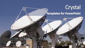  Presentation with frequency - Slides enhanced with deep space radio frequency telescopes background and a ocean colored foreground