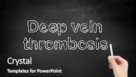  Presentation with vein - Slide deck having deep vein thrombosis written background and a dark gray colored foreground