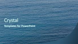  Presentation with ripples - Presentation theme enhanced with deep water - blue sea ripples backdrop background and a ocean colored foreground