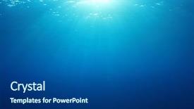  Presentation with blue abstract wavy lines - Audience pleasing PPT theme consisting of deep water - underwater abstract blue ocean background backdrop and a  colored foreground