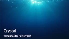  Presentation with deep ocean - Beautiful presentation theme featuring deep water - underwater abstract blue ocean background backdrop and a  colored foreground
