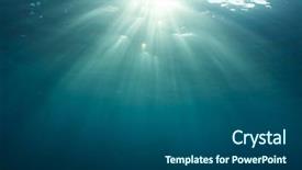  Presentation with underwater - Slides enhanced with deep water - underwater blue background in sea background and a  colored foreground