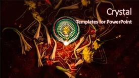  Presentation with oil lamp - PPT layouts consisting of deepawali - glowing earthen oil lamp background and a wine colored foreground