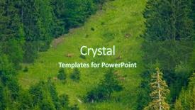  Presentation with grazing - Beautiful PPT theme featuring deers grazing on a mountain backdrop and a tawny brown colored foreground