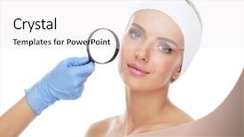  Presentation with face search at large scale - Slide deck featuring defective human - face of young and beautiful background and a sky blue colored foreground