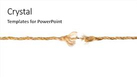  Presentation with rope - Presentation enhanced with defective rope isolated background and a white colored foreground