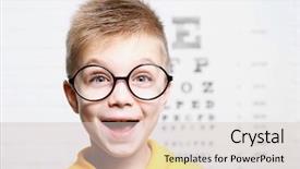  Presentation with psychological test methods - Beautiful presentation featuring defects eye - little boy with spectacles backdrop and a lemonade colored foreground