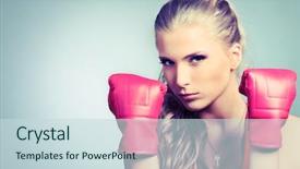  Presentation with woman sport - Amazing theme having defence - shot of a sporty young backdrop and a sky blue colored foreground