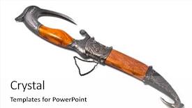  Presentation with arab - PPT theme with defence qatar - traditional arab dagger or khanjar background and a white colored foreground