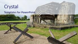  Presentation with utah - Presentation design featuring allies - crisbecq fortified position that defended background and a sky blue colored foreground