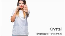  Presentation with nursing is a calling - Theme having defensive - young beautiful woman speaking calling background and a white colored foreground