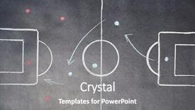  Presentation with soccer - Slides consisting of defensive tactics - close up shot background and a gray colored foreground