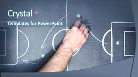  Presentation with close up shot - Presentation theme with defensive tactics - close up shot background and a ocean colored foreground