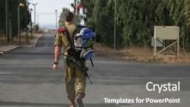  Presentation with tactics - Beautiful theme featuring defensive tactics - paratroopers of tzahal return backdrop and a gray colored foreground