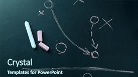  Presentation with football game security - Slides having defensive tactics - scheme football game on blackboard background and a navy blue colored foreground