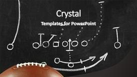  Presentation with chalkboard - Presentation theme having defensive tactics - scheme of football game background and a dark gray colored foreground