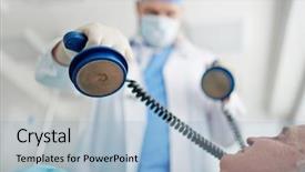  Presentation with reanimation - Colorful theme enhanced with desfibrilation - reanimation backdrop and a light blue colored foreground