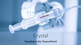  Presentation with gene - PPT theme featuring defibrotide-personalized-gene-therapy-syringe background and a  colored foreground