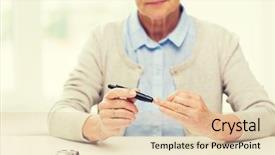  Presentation with home health care - Beautiful theme featuring deficient - medicine age diabetes health care backdrop and a cream colored foreground