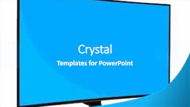  Presentation with blue black and silver - PPT theme featuring define - black monitor with blank blue background and a light gray colored foreground