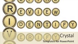  Presentation with acronym - Amazing presentation having define review identify verify execute backdrop and a lemonade colored foreground