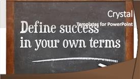  Presentation with inspirational - PPT theme consisting of define success in your own background and a tawny brown colored foreground