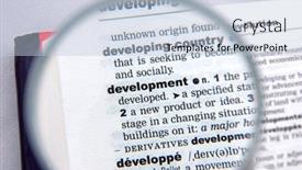 Presentation with definition - Presentation theme consisting of definition-of-development-emphasized background and a light blue colored foreground