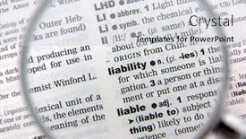  Presentation with definition - PPT layouts consisting of emphasis - definition of liability emphasized background and a light gray colored foreground