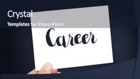  Presentation with definition - Slides enhanced with definition recruitment - career concept background and a wine colored foreground