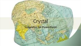  Presentation with green earth world globe map - Amazing presentation having deflated earth globe environmental damage backdrop and a yellow colored foreground