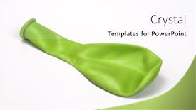  Presentation with white green - Theme having deflated-green-balloon-isolated background and a pink colored foreground