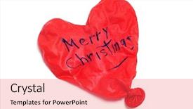  Presentation with merry christmas - Slide deck featuring christmas written in a heart background and a red colored foreground