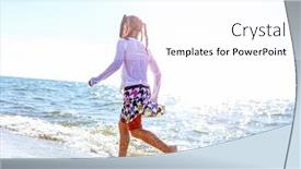  Presentation with high waves - Amazing slide deck having defocused-artistic-motion-blurred-high backdrop and a white colored foreground