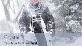  Presentation with clear - Presentation design with defocused-background-of-a-man background and a light blue colored foreground