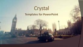  Presentation with rush hour - Colorful PPT theme enhanced with defocused background of london traffic near big ben of westminster in rush hour backdrop and a cream colored foreground