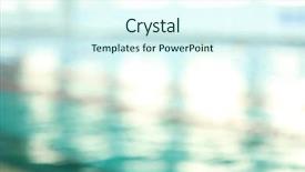  Presentation with swimming - Slide deck consisting of aquatic - defocused background of swimming pool background and a sky blue colored foreground