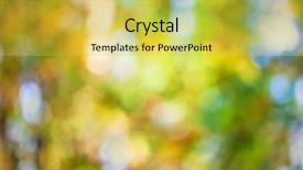  Presentation with autumn - Presentation theme featuring defocused lights - autumn bokeh background background and a yellow colored foreground