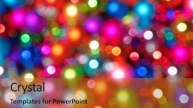  Presentation with animated christmas tree - Presentation featuring defocused ligths of christmas tree background and a  colored foreground