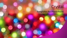  Presentation with animated christmas tree - Presentation theme consisting of defocused ligths of christmas tree background and a  colored foreground