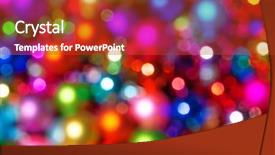  Presentation with animated christmas tree - Theme with defocused ligths of christmas tree background and a crimson colored foreground