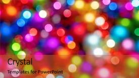  Presentation with christmas tree - Presentation theme enhanced with defocused ligths of christmas tree background and a  colored foreground