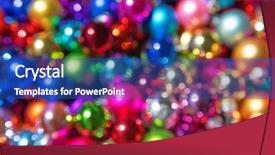  Presentation with christmas tree - PPT theme with defocused ligths of christmas tree background and a  colored foreground