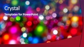  Presentation with animated christmas tree - Colorful slides enhanced with defocused ligths of christmas tree backdrop and a  colored foreground