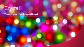  Presentation with christmas tree - Presentation theme having defocused ligths of christmas tree background and a  colored foreground