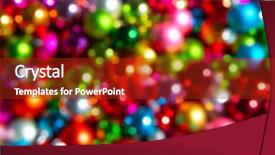  Presentation with animated christmas tree - Colorful presentation theme enhanced with defocused ligths of christmas tree backdrop and a crimson colored foreground