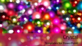  Presentation with christmas tree - PPT theme consisting of defocused ligths of christmas tree background and a red colored foreground